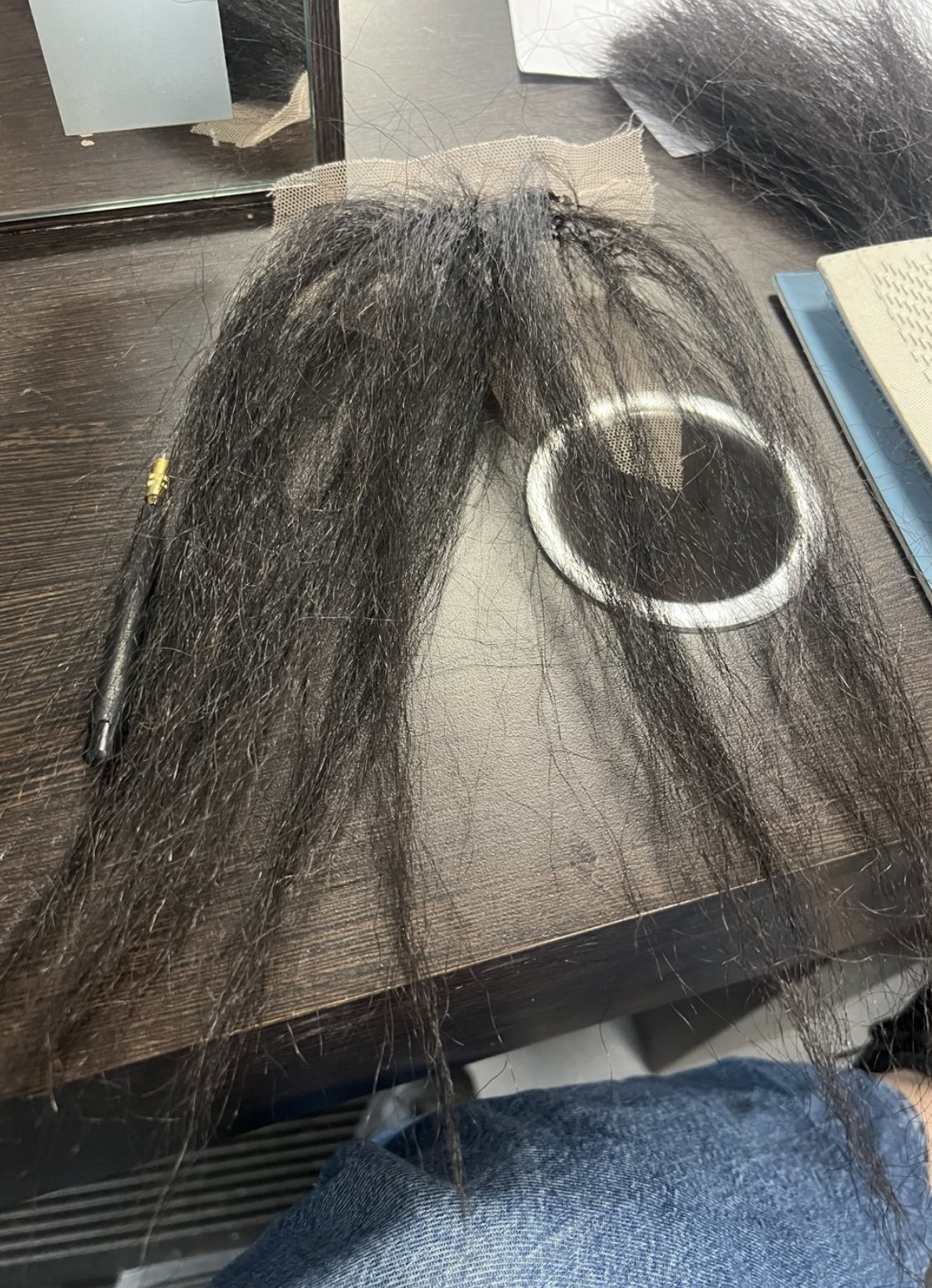 Knotted moustache hand-made from yak hair