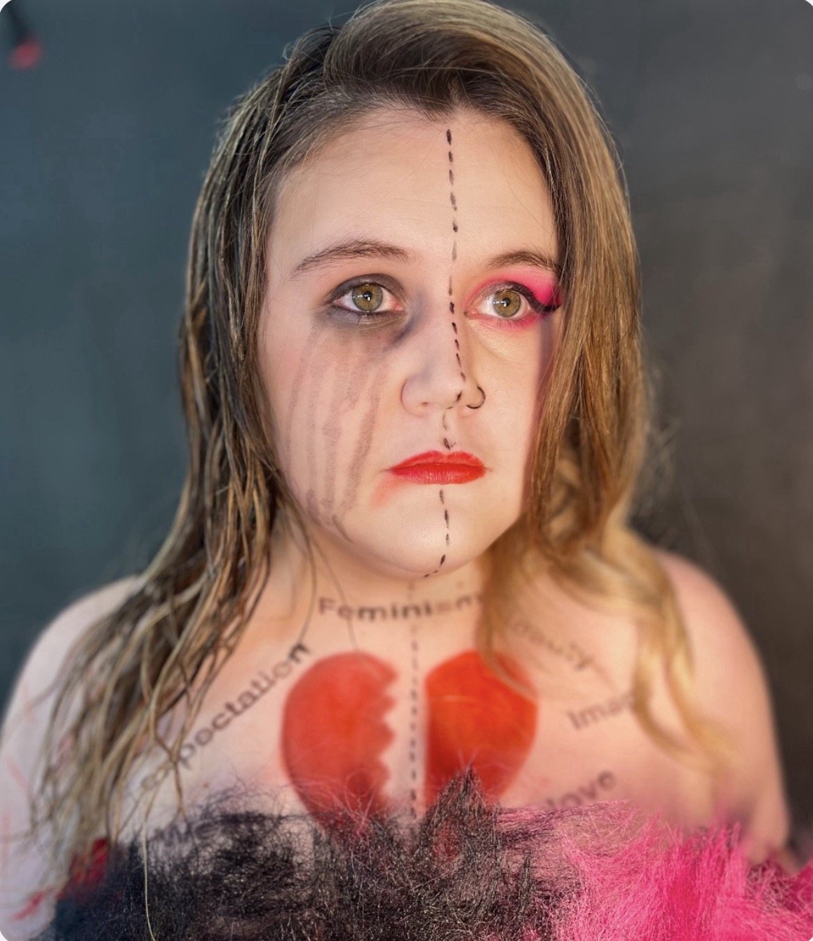 Savage Beauty concept look on the theme of feminism